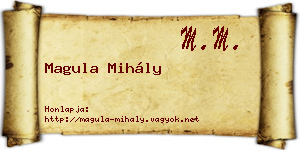 Magula Mihály névjegykártya