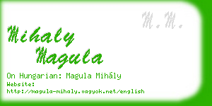 mihaly magula business card